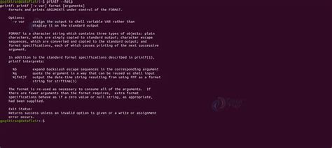 linux shell printf.